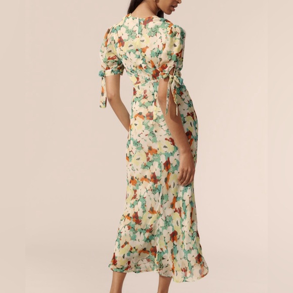 Short sleeve V neck slip midi dress - Picture 3 of 12